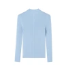 Machine-washable semi-high-neck women's sweater, seamless 100% pure wool sweater, early autumn thin knitted base layer for women Item Picture